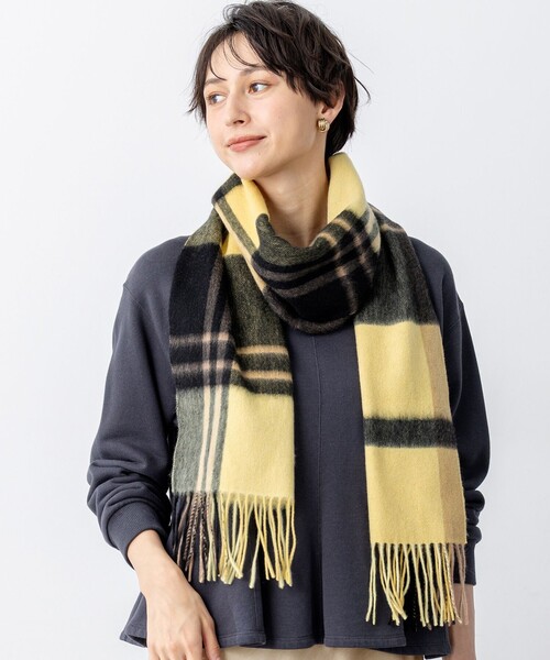 カシミヤ チェック マフラー（マフラー）｜23区（ニジュウサンク）の