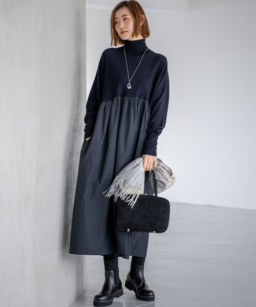 23区（ニジュウサンク）の「カシミヤ チェック マフラー（マフラー・レディース・グリーン系3/ベージュ系3/ブルー系3/イエロー系3/ピンク系3/レッド系3・F）」の8枚目の写真