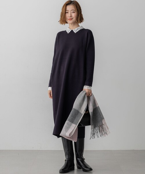 23区（ニジュウサンク）の「カシミヤ チェック マフラー（マフラー・レディース・グリーン系3/ベージュ系3/ブルー系3/イエロー系3/ピンク系3/レッド系3・F）」の20枚目の写真