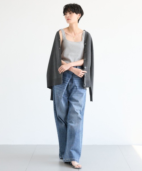 BARNYARDSTORM(バンヤードストーム)の「BARNYARDSTORM / スクエアリブタンクトップ / マシンウォッシャブル(その他トップス・レディース・グレー/ブラウン/ホワイト/ブラック・FREE)」の8枚目の写真