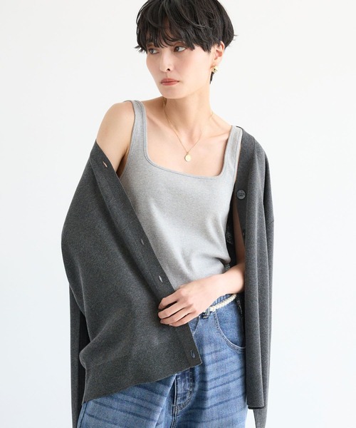 BARNYARDSTORM(バンヤードストーム)の「BARNYARDSTORM / スクエアリブタンクトップ / マシンウォッシャブル(その他トップス・レディース・グレー/ブラウン/ホワイト/ブラック・FREE)」の15枚目の写真