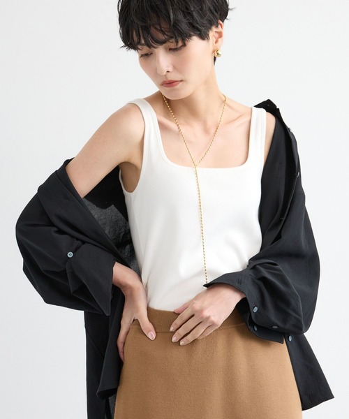 BARNYARDSTORM(バンヤードストーム)の「BARNYARDSTORM / スクエアリブタンクトップ / マシンウォッシャブル(その他トップス・レディース・グレー/ブラウン/ホワイト/ブラック・FREE)」の18枚目の写真