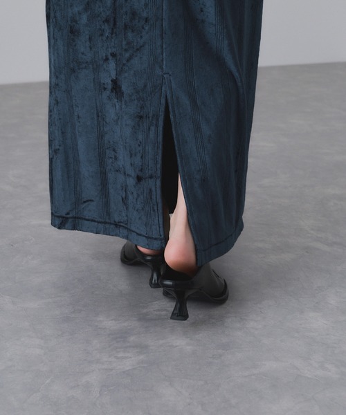 MILLER(ミラー)の「【Miller for ADAM ET ROPE'】別注 ベロアSkirt(スカート・レディース・ネイビー/グリーン・FREE)」の8枚目の写真