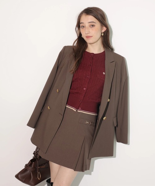 Rirandture（リランドチュール）の「ボックスプリーツミニスカート（スカート・レディース・チャコールグレー/モカ/ブラック・2/1/0）」の11枚目の写真