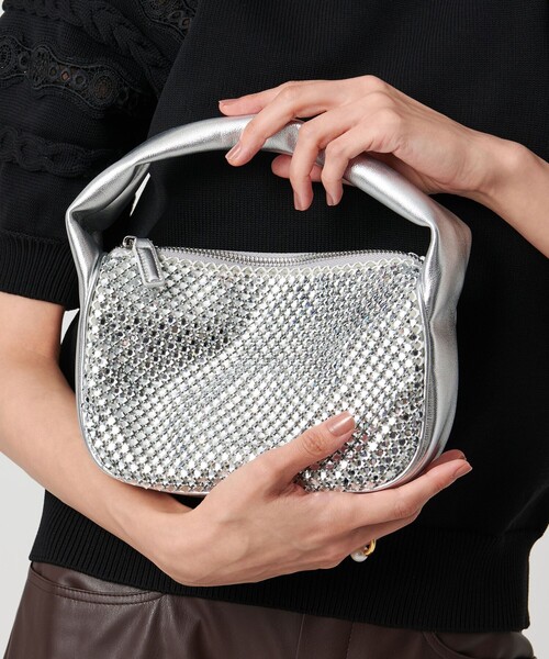 UNITED ARROWS（ユナイテッドアローズ）の「SPARKLE ワンハンドル バッグ（ハンドバッグ・レディース・シルバー/ブラック・FREE）」の4枚目の写真