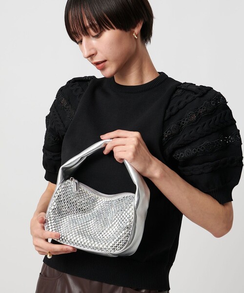 UNITED ARROWS（ユナイテッドアローズ）の「SPARKLE ワンハンドル バッグ（ハンドバッグ・レディース・シルバー/ブラック・FREE）」の5枚目の写真