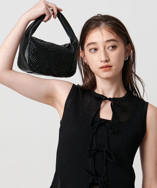 UNITED ARROWS（ユナイテッドアローズ）の「SPARKLE ワンハンドル バッグ（ハンドバッグ・レディース・シルバー/ブラック・FREE）」の6枚目の写真