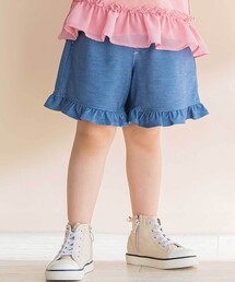 Noeil aime BeBe（ノイユエイムベベ）の「【お揃い】デニムニット裾フリルショートパンツ（その他パンツ）」