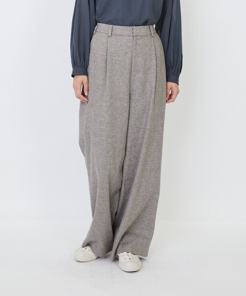 LOISIR(ロワズィール)の「【MTサイズ有り】ギャバジンストレートパンツ(その他パンツ・レディース・ブラック/グレー・M/MT)」の2枚目の写真