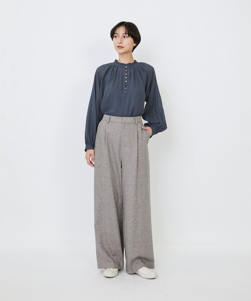 LOISIR(ロワズィール)の「【MTサイズ有り】ギャバジンストレートパンツ(その他パンツ・レディース・ブラック/グレー・M/MT)」の6枚目の写真
