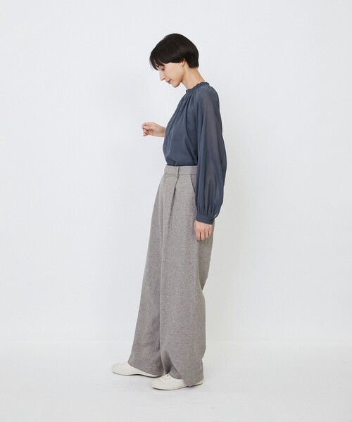 LOISIR(ロワズィール)の「【MTサイズ有り】ギャバジンストレートパンツ(その他パンツ・レディース・ブラック/グレー・M/MT)」の5枚目の写真