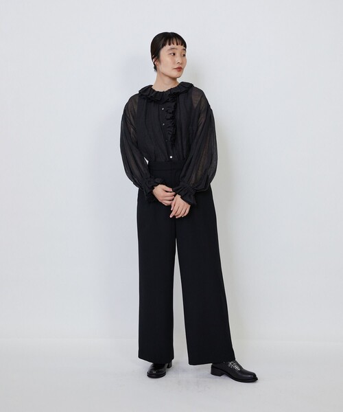 LOISIR(ロワズィール)の「【MTサイズ有り】ギャバジンストレートパンツ(その他パンツ・レディース・ブラック/グレー・M/MT)」の15枚目の写真
