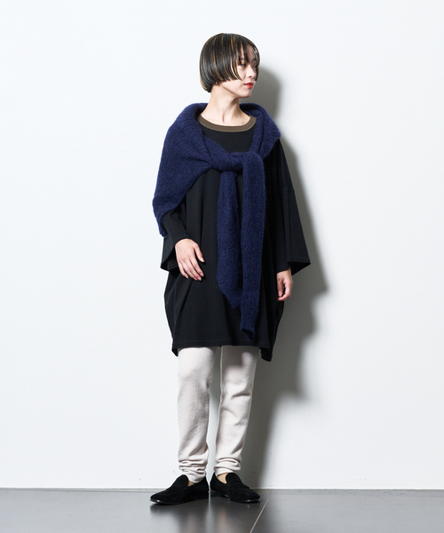 CITYSHOP（シティーショップ）の「FRAISE OVERSIZED TEE：Tシャツ（Tシャツ/カットソー・レディース・ベージュ/ブラック・FREE）」の6枚目の写真