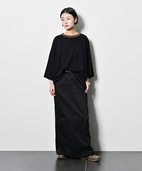 CITYSHOP（シティーショップ）の「FRAISE OVERSIZED TEE：Tシャツ（Tシャツ/カットソー・レディース・ベージュ/ブラック・FREE）」の9枚目の写真