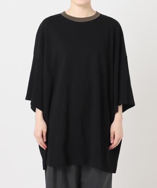 CITYSHOP（シティーショップ）の「FRAISE OVERSIZED TEE：Tシャツ（Tシャツ/カットソー・レディース・ベージュ/ブラック・FREE）」の12枚目の写真