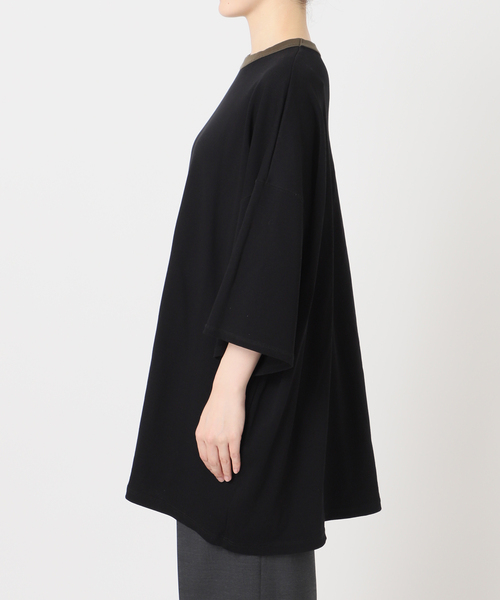 CITYSHOP（シティーショップ）の「FRAISE OVERSIZED TEE：Tシャツ（Tシャツ/カットソー・レディース・ベージュ/ブラック・FREE）」の13枚目の写真