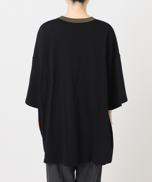 CITYSHOP（シティーショップ）の「FRAISE OVERSIZED TEE：Tシャツ（Tシャツ/カットソー・レディース・ベージュ/ブラック・FREE）」の14枚目の写真