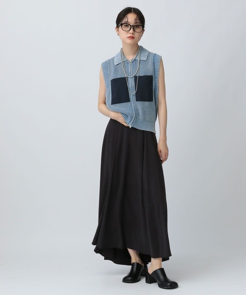 LEPSIM（レプシィム）の「加工WZIPベスト　581582（ベスト・レディース・ベージュ/ブルー/ブラック・FREE）」の12枚目の写真