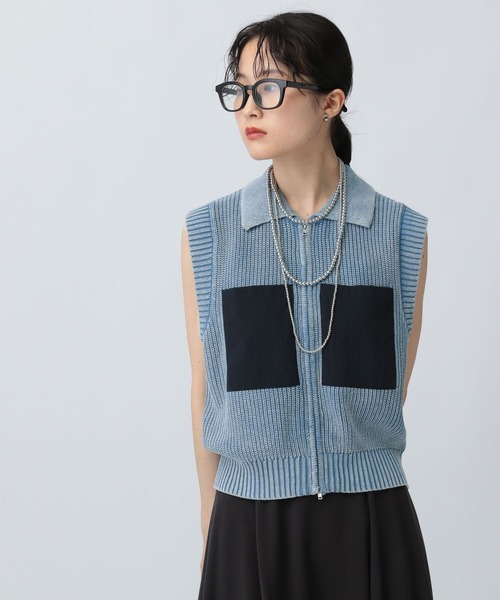 LEPSIM（レプシィム）の「加工WZIPベスト　581582（ベスト・レディース・ベージュ/ブルー/ブラック・FREE）」の15枚目の写真