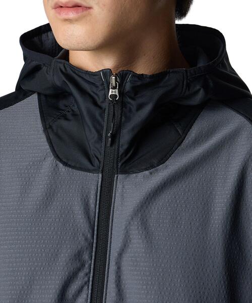 UNDER ARMOUR(アンダーアーマー)の「UAモチベート リブ ハイブリッド フーディー(トレーニング/メンズ)(その他アウター・メンズ・グレー×ホワイト・L/M/XL/3XL/S/2XL)」の2枚目の写真