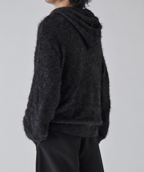 Lui's（ルイス）の「MIXシャギージップフーディ（ニット/セーター・メンズ・グレー/ダークグレー/ブラック・M/S）」の8枚目の写真