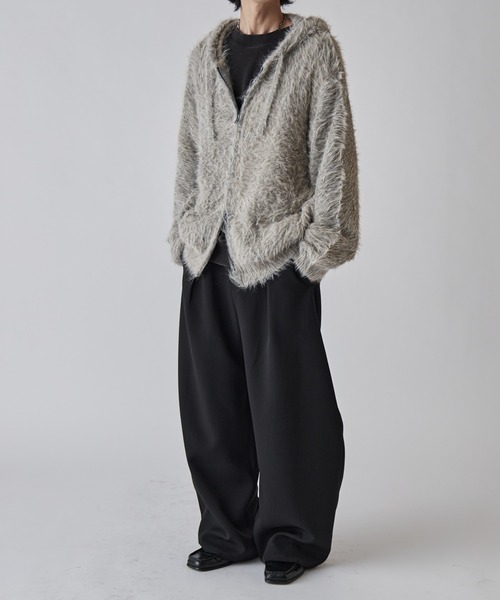 Lui's（ルイス）の「MIXシャギージップフーディ（ニット/セーター・メンズ・グレー/ダークグレー/ブラック・M/S）」の14枚目の写真