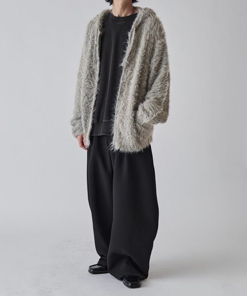 Lui's（ルイス）の「MIXシャギージップフーディ（ニット/セーター・メンズ・グレー/ダークグレー/ブラック・M/S）」の15枚目の写真