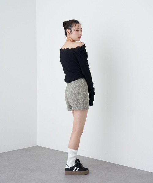 RAY CASSIN（レイカズン）の「ニットショートパンツ（その他パンツ・レディース・グレイッシュベージュ/ブラック/グレー・FREE）」の8枚目の写真