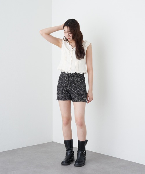 RAY CASSIN（レイカズン）の「ニットショートパンツ（その他パンツ・レディース・グレイッシュベージュ/ブラック/グレー・FREE）」の17枚目の写真