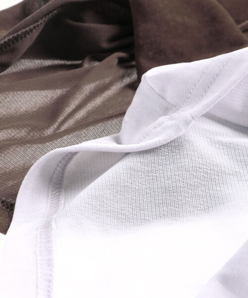 EDWIN（エドウィン）の「【Ou? by EDWIN】ベロア調シアー長袖Tシャツ（Tシャツ/カットソー・キッズ・ブラウン/ラベンダー/オフホワイト・140/110/90/130/100/150/120）」の5枚目の写真