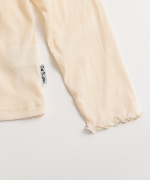 EDWIN（エドウィン）の「【Ou? by EDWIN】ベロア調シアー長袖Tシャツ（Tシャツ/カットソー・キッズ・ブラウン/ラベンダー/オフホワイト・140/110/90/130/100/150/120）」の12枚目の写真