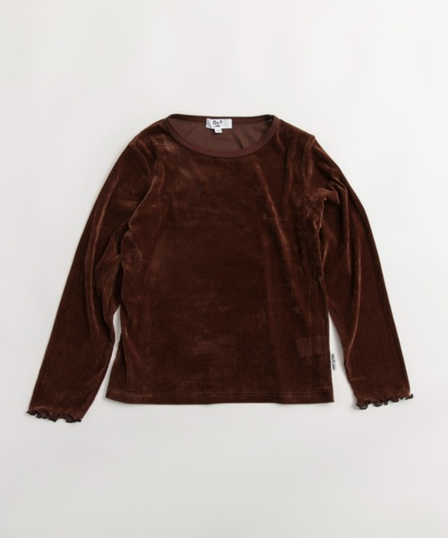 EDWIN（エドウィン）の「【Ou? by EDWIN】ベロア調シアー長袖Tシャツ（Tシャツ/カットソー・キッズ・ブラウン/ラベンダー/オフホワイト・140/110/90/130/100/150/120）」の8枚目の写真
