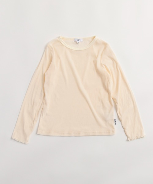 EDWIN（エドウィン）の「【Ou? by EDWIN】ベロア調シアー長袖Tシャツ（Tシャツ/カットソー・キッズ・ブラウン/ラベンダー/オフホワイト・140/110/90/130/100/150/120）」の9枚目の写真