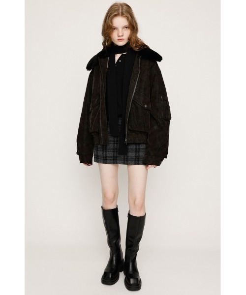 SLY(スライ)の「SHORTS IN KNIT S/SK ショーツイン ニット ショートスカート 秋服 冬服(スカート・レディース・ブラック系その他2/杢グレー/ブラウン/ベージュ系その他・FREE)」の5枚目の写真