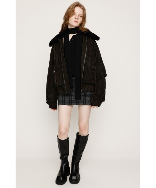 SLY(スライ)の「SHORTS IN KNIT S/SK ショーツイン ニット ショートスカート 秋服 冬服(スカート・レディース・ブラック系その他2/杢グレー/ブラウン/ベージュ系その他・FREE)」の7枚目の写真