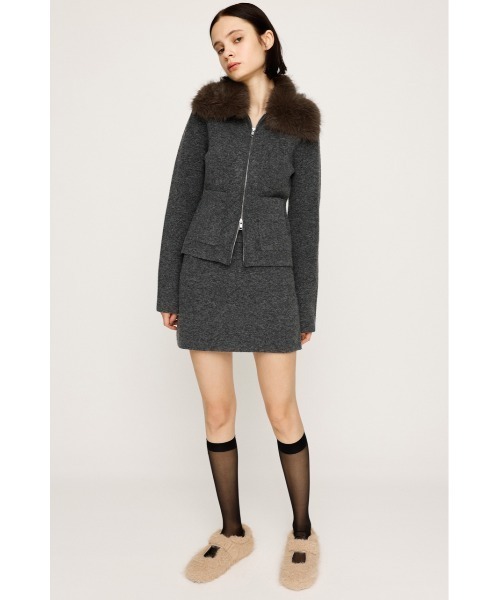 SLY(スライ)の「SHORTS IN KNIT S/SK ショーツイン ニット ショートスカート 秋服 冬服(スカート・レディース・ブラック系その他2/杢グレー/ブラウン/ベージュ系その他・FREE)」の9枚目の写真