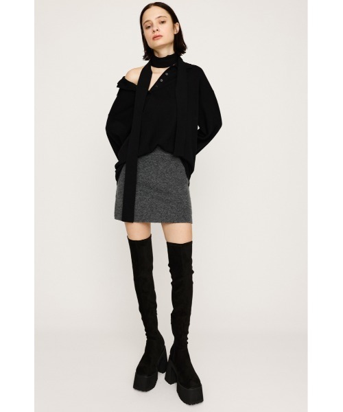 SLY(スライ)の「SHORTS IN KNIT S/SK ショーツイン ニット ショートスカート 秋服 冬服(スカート・レディース・ブラック系その他2/杢グレー/ブラウン/ベージュ系その他・FREE)」の11枚目の写真