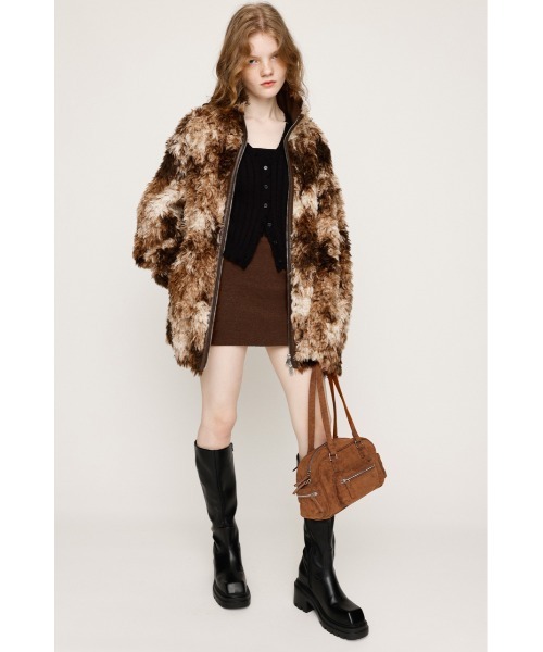 SLY(スライ)の「SHORTS IN KNIT S/SK ショーツイン ニット ショートスカート 秋服 冬服(スカート・レディース・ブラック系その他2/杢グレー/ブラウン/ベージュ系その他・FREE)」の12枚目の写真