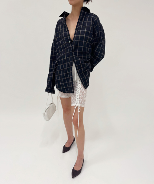 EDIT. FOR LULU（エディットフォールル）の「【YUHAN WANG/ユハン ワン】laced biker shorts（その他パンツ・レディース・ホワイト・SMALL/MEDIUM）」の7枚目の写真