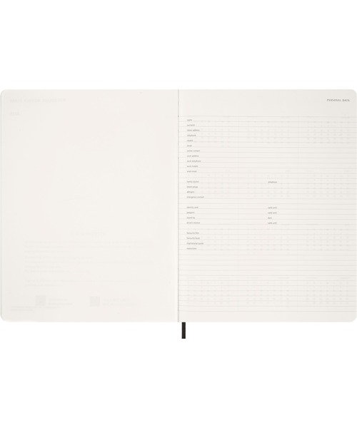 MOLESKINE（モレスキン）の「2026年 1月始まり 12ヵ月 エッセンシャル ダイアリー ウィークリーダイアリー バーチカル XXLサイズ (横22cm×縦28cm)  マートルグリーン（手帳/メモ帳・メンズ・グリーン・FREE）」の4枚目の写真