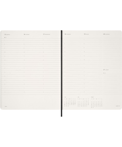 MOLESKINE（モレスキン）の「2026年 1月始まり 12ヵ月 エッセンシャル ダイアリー ウィークリーダイアリー バーチカル XXLサイズ (横22cm×縦28cm)  マートルグリーン（手帳/メモ帳・メンズ・グリーン・FREE）」の6枚目の写真