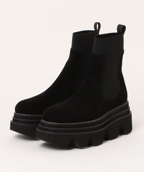 PARADIS COULEUR（パラディクルール）の「【PARADIS COULEUR】ボリュームソールサイドゴアブーツ(353023)（ブーツ・レディース・ブラック/ブラック系その他/ダークブラウン・24/23.5/22.5/23/24.5）」の8枚目の写真