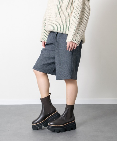 PARADIS COULEUR（パラディクルール）の「【PARADIS COULEUR】ボリュームソールサイドゴアブーツ(353023)（ブーツ・レディース・ブラック/ブラック系その他/ダークブラウン・24/23.5/22.5/23/24.5）」の10枚目の写真