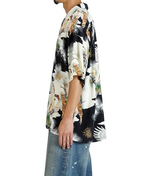 GOLD（ゴールド）の「東洋エンタープライズ GOLD / ゴールド：ALOHA SHIRT KING OF THE SKY：25B-GL39545[MUS]（シャツ/ブラウス・メンズ・ブラック・M/L）」の7枚目の写真