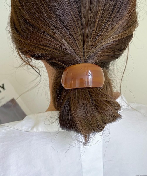 TONE SELECT GOODS(トーンセレクトグッズ)の「pur chouchou/マーブル  カーブ ヘアゴム P4498(ヘアゴム・レディース・オレンジ系その他/ブルー・FREE)」の7枚目の写真