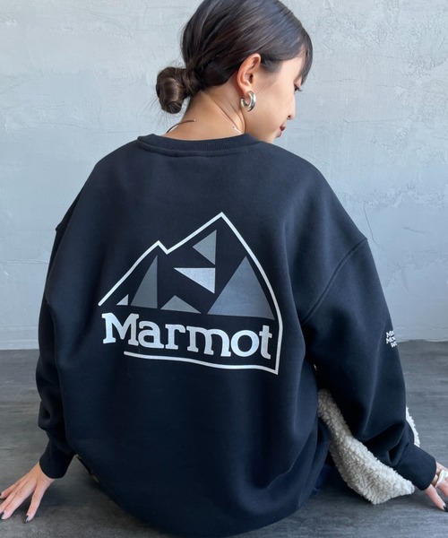 MARMOT（マーモット）の「[Marmot/マーモット] 別注 ブランドロゴ バックプリントスウェット（スウェット・レディース・ブラウン/ブラック・M/S/XL/L）」の2枚目の写真
