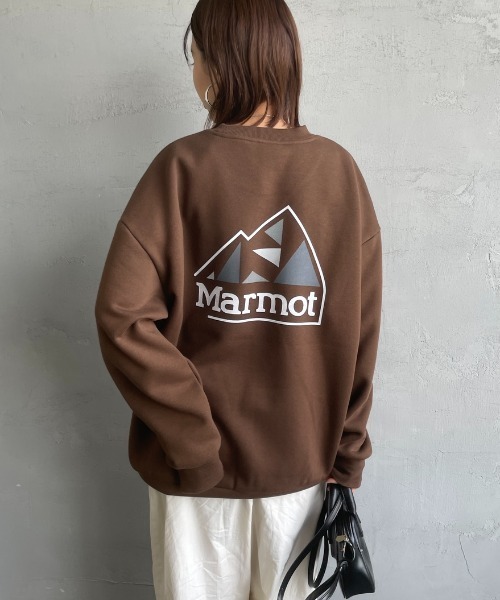 MARMOT（マーモット）の「[Marmot/マーモット] 別注 ブランドロゴ バックプリントスウェット（スウェット・レディース・ブラウン/ブラック・M/S/XL/L）」の5枚目の写真