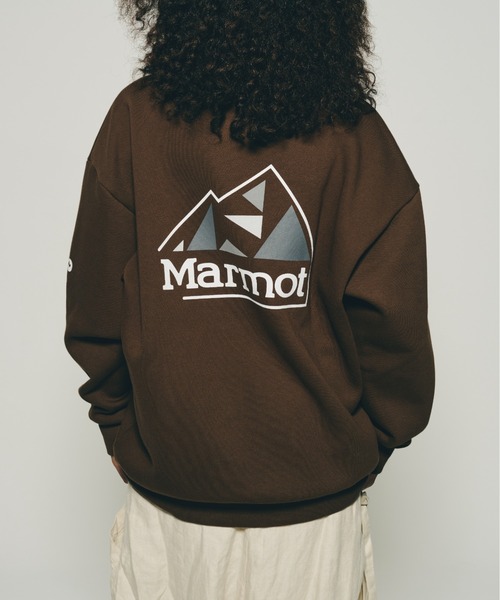 MARMOT（マーモット）の「[Marmot/マーモット] 別注 ブランドロゴ バックプリントスウェット（スウェット・レディース・ブラウン/ブラック・M/S/XL/L）」の9枚目の写真