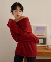 LAULEN | loose nuance off shoulder knit /ルーズニュアンスオフショルニットプルオーバー(ニット/セーター)