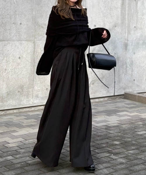 LAULEN(ローレン)の「loose nuance off shoulder knit /ルーズニュアンスオフショルニットプルオーバー(ニット/セーター・レディース・アイボリー/ブラック/レッド・FREE)」の20枚目の写真